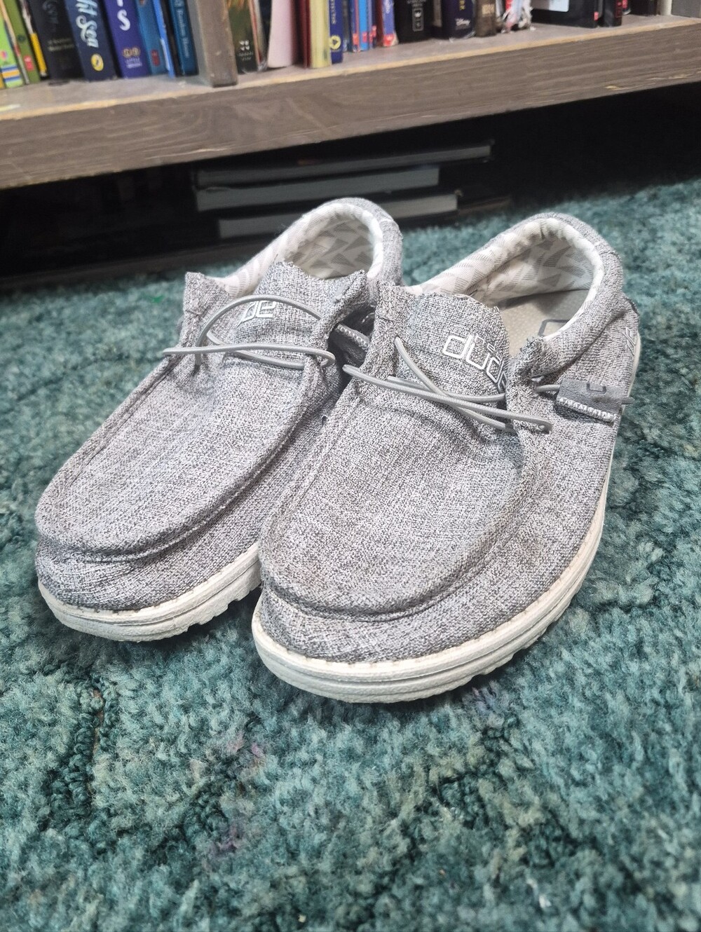 Hey Dude Men's Wally Linen Shoes Iron Size 10 - Picture 4 of 14